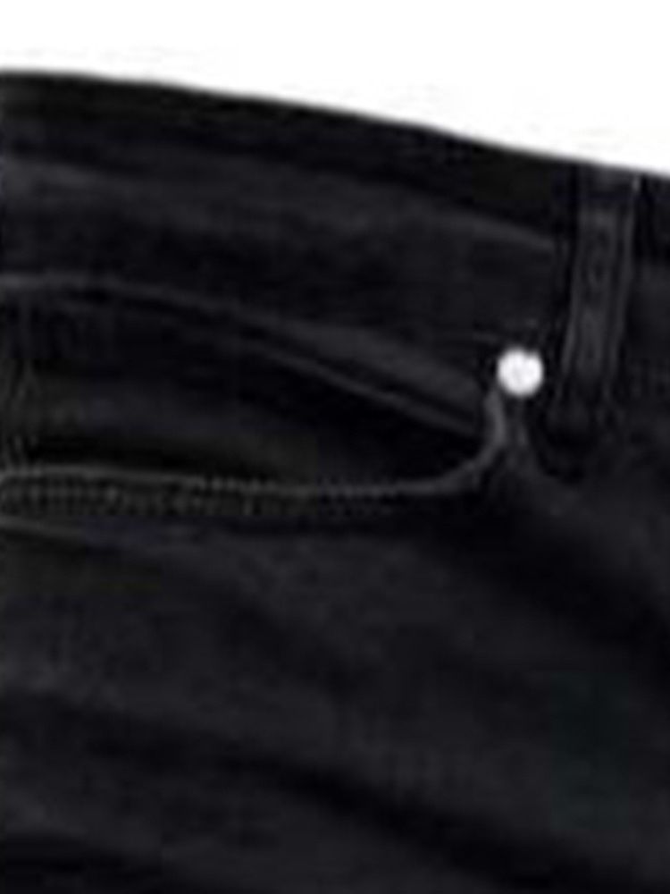 Pocket Plain Mid Waist European Herre Jeans