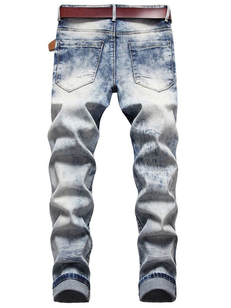 Slitasje Midje Midje Hiphop Menns Jeans