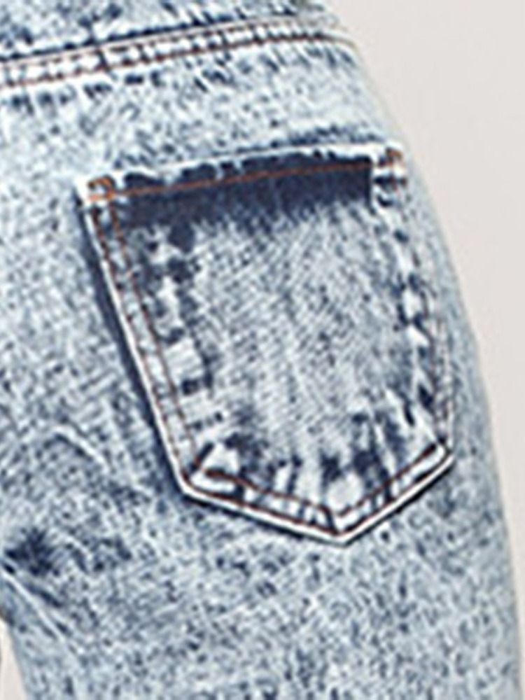 Slitte Blyantsbukser For Kvinner Slanke Jeans Med Glidelås