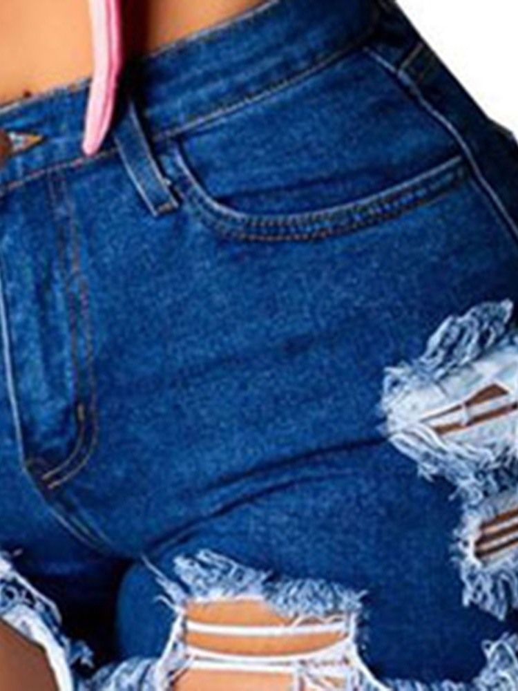 Vanlig Lomme For Kvinner Slank Jeans Med Glidelås