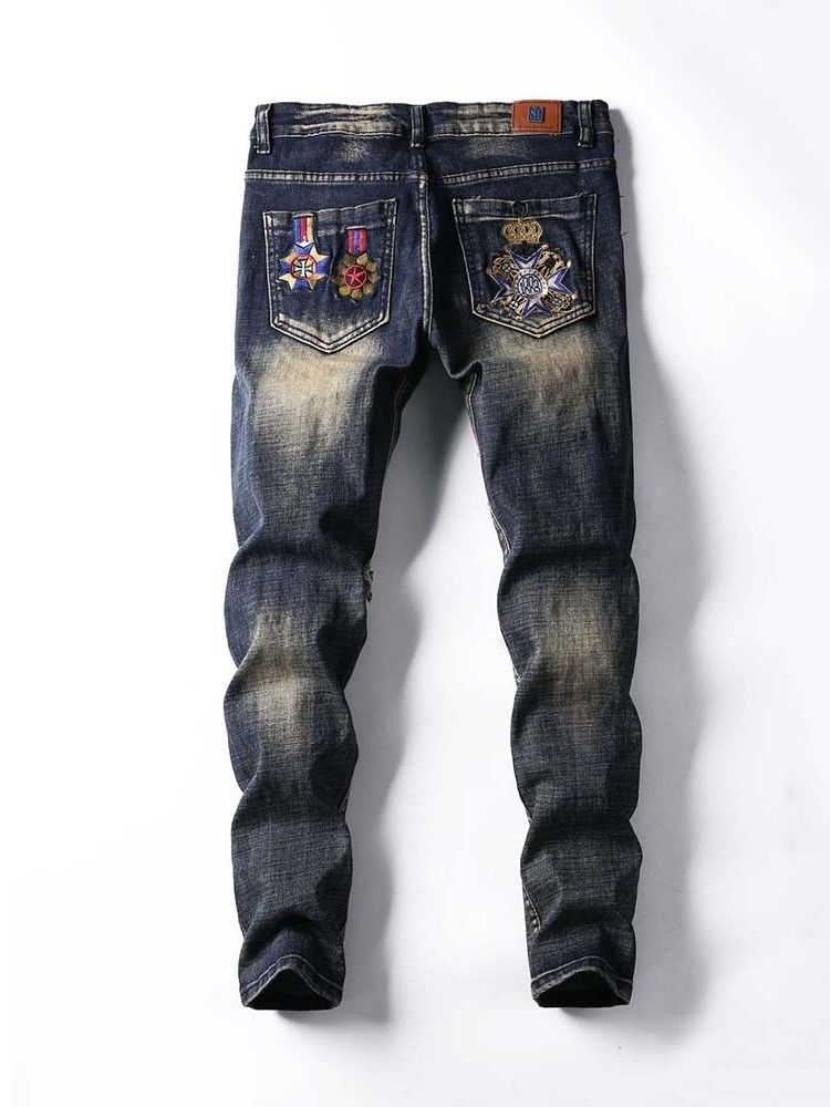 Vintage Midje-jeans For Menn