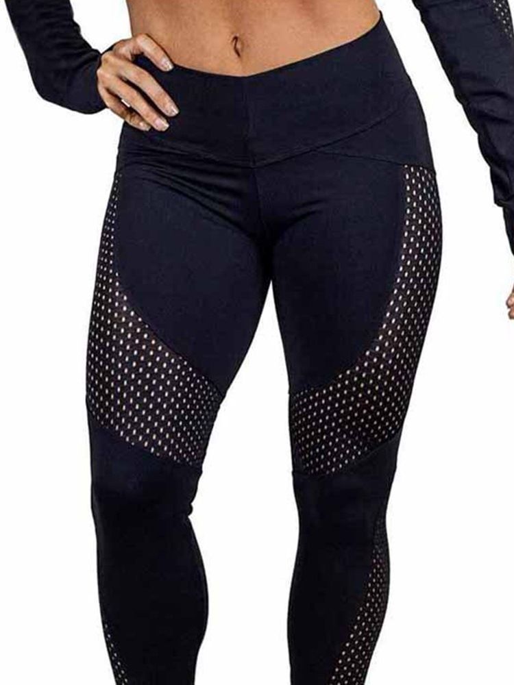 Dame Color Block Polyester Quick Dry Patchwork Leggings Yoga Pants High Waist Tiktok Leggings