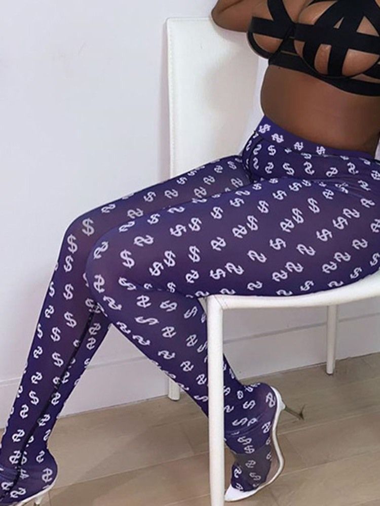 Dametrykk Anti-svette Kvinnelige Yogabukser Tiktok Leggings Med Høy Midje