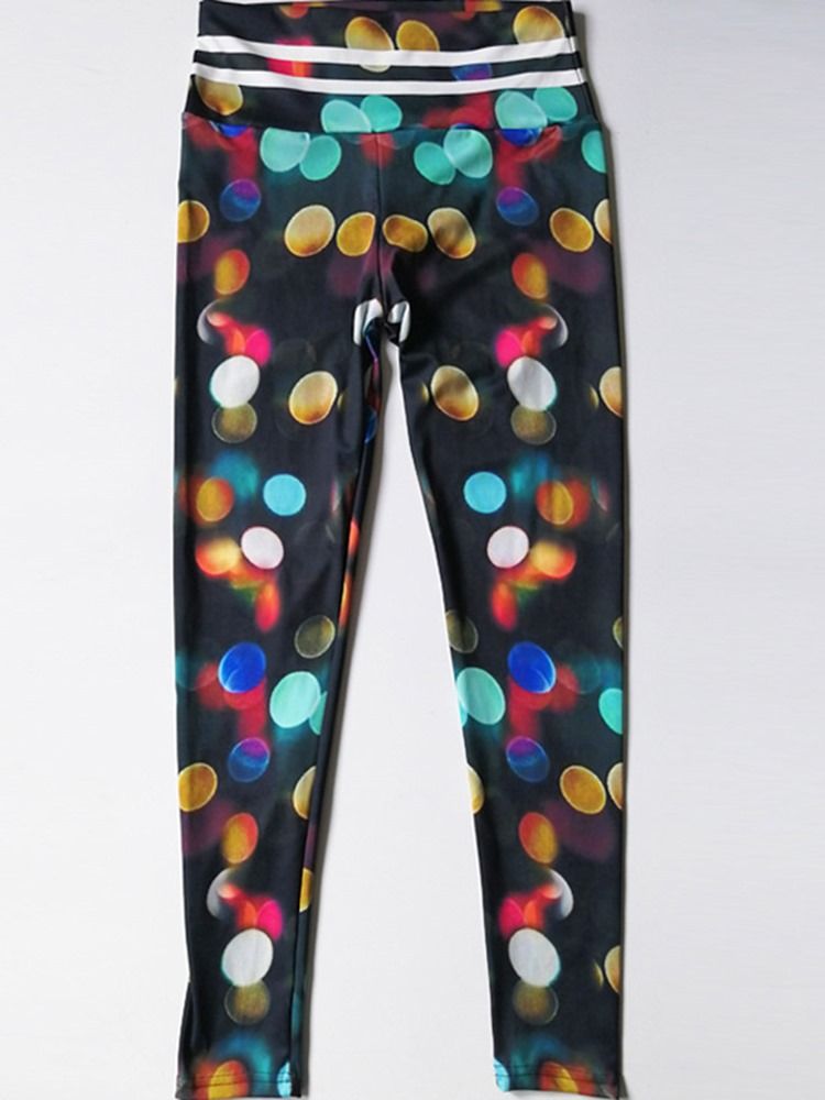 Fargeblokk For Kvinner Treningsstudio Sportsyogabukser Tiktok Leggings Med Høy Midje