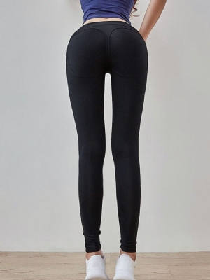 Kvinner Anti-sweat Solid Yogapants Tiktok Leggings Med Høy Midje