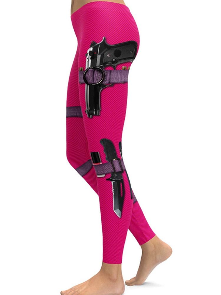 Kvinner Color Block 3d Print Yoga Leggings Tiktok Leggings Med Høy Midje