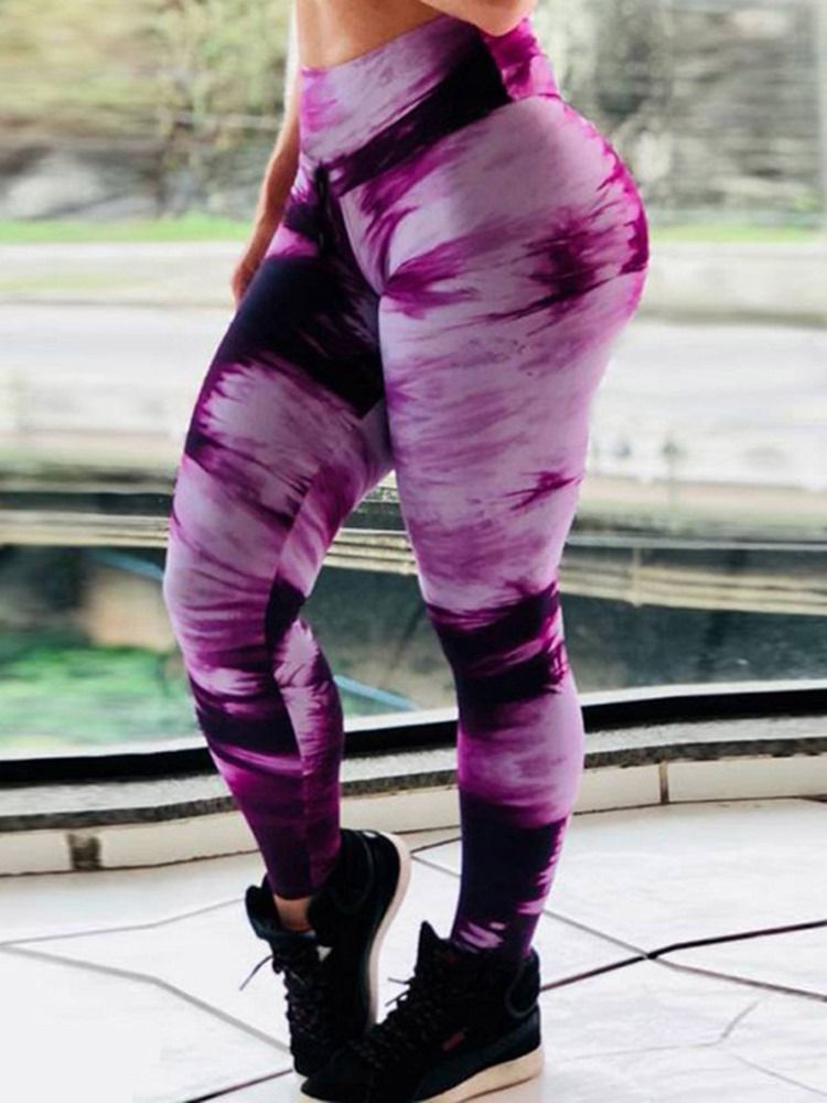 Kvinner Gradient Pustende Gym Sport Yoga Bukser Høy Midje Tiktok Leggings