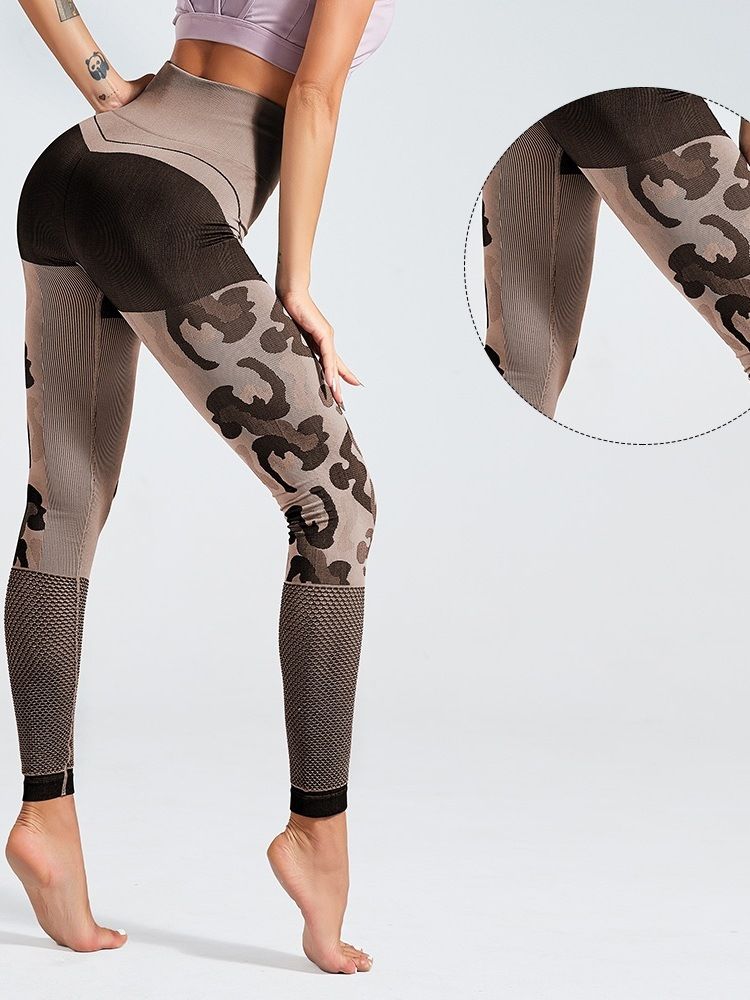 Kvinner Nylon Running Yoga-bukser Med Høy Midje Tiktok Leggings