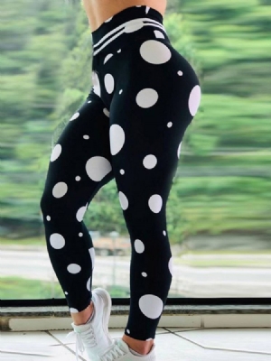 Kvinner Print Polka Dots Yoga Yogabukser Med Høy Midje Tiktok Leggings