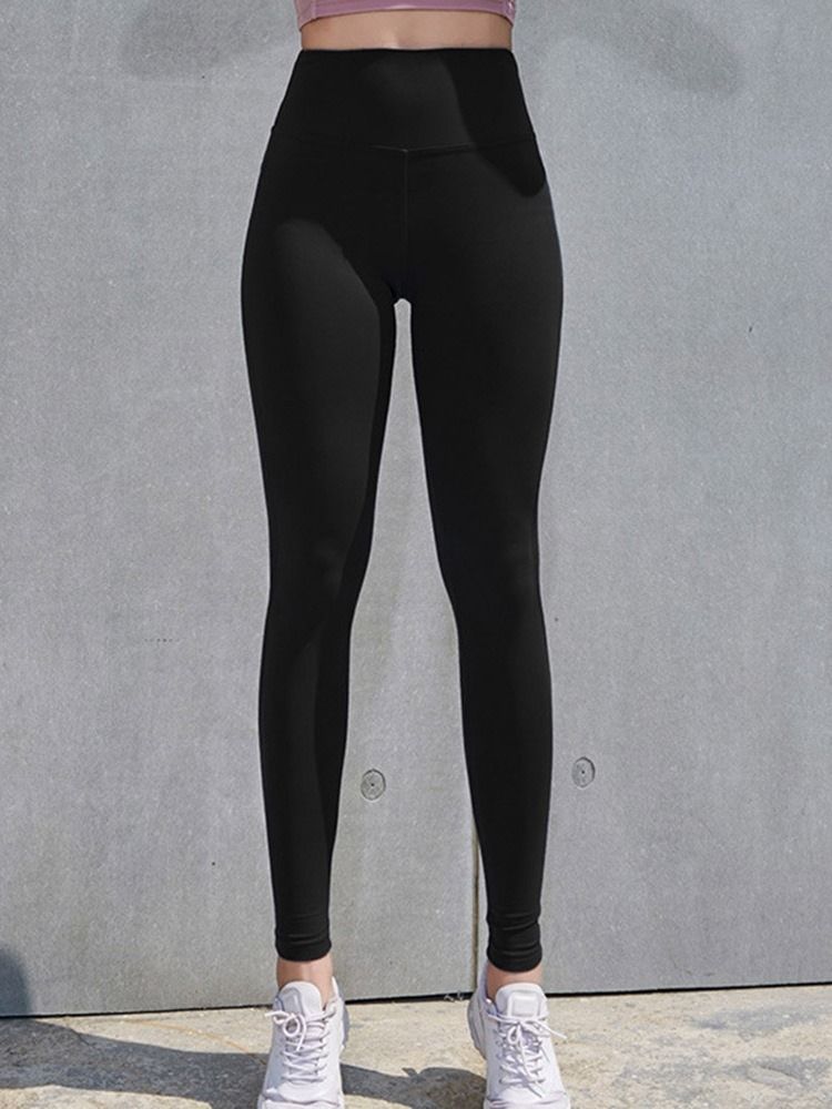 Kvinner Pustende Solid Løp Ankel Lengde Leggings Yoga Bukser Høy Midje Tiktok Leggings