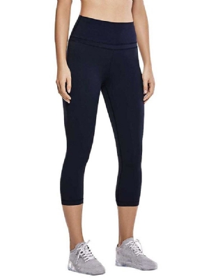 Kvinner Pustende Solid Patchwork Mid-volleyballvolleybukser Yoga Bukser Høy Midje Tiktok Leggings