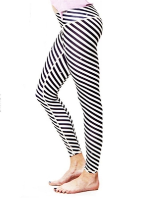 Kvinner Quick Dry Print Zebra Stripe Yoga Bukser Tiktok Leggings Med Høy Midje