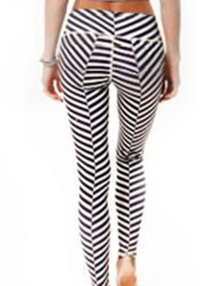 Kvinner Quick Dry Print Zebra Stripe Yoga Bukser Tiktok Leggings Med Høy Midje