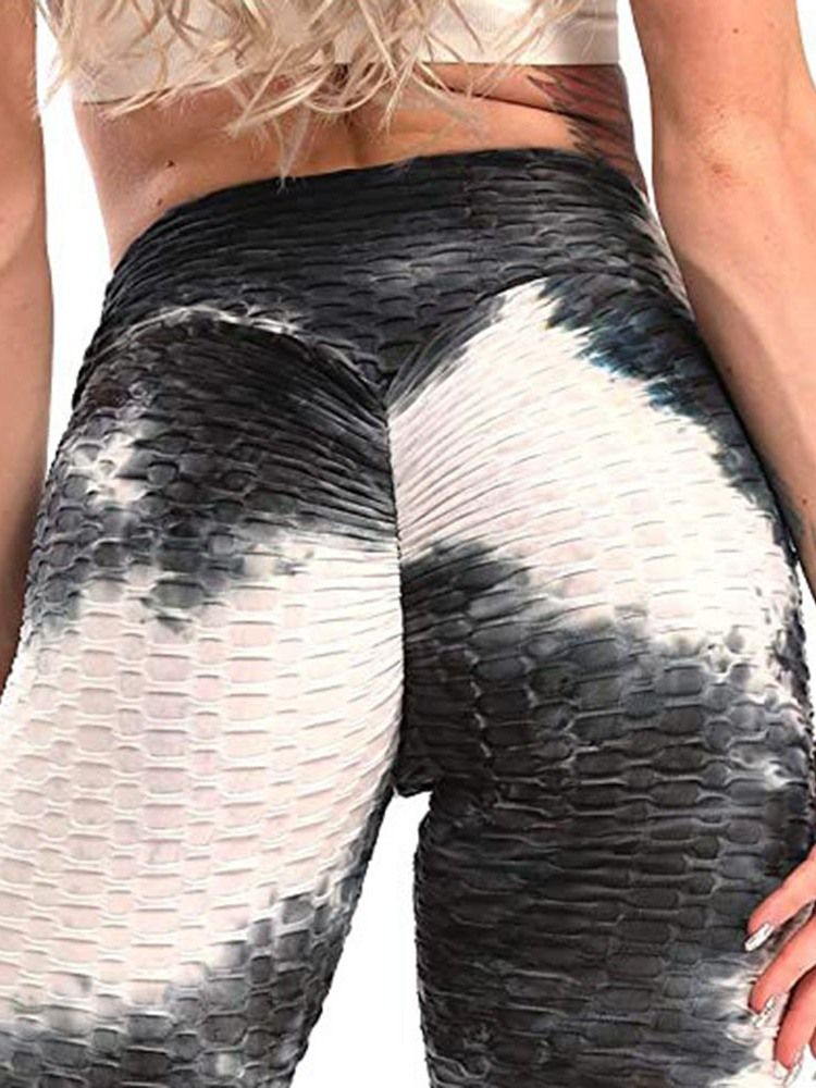 Kvinners Polyester Hurtigtørrende Kvinnelig Høy Midje Yogabukser Tiktok Leggings