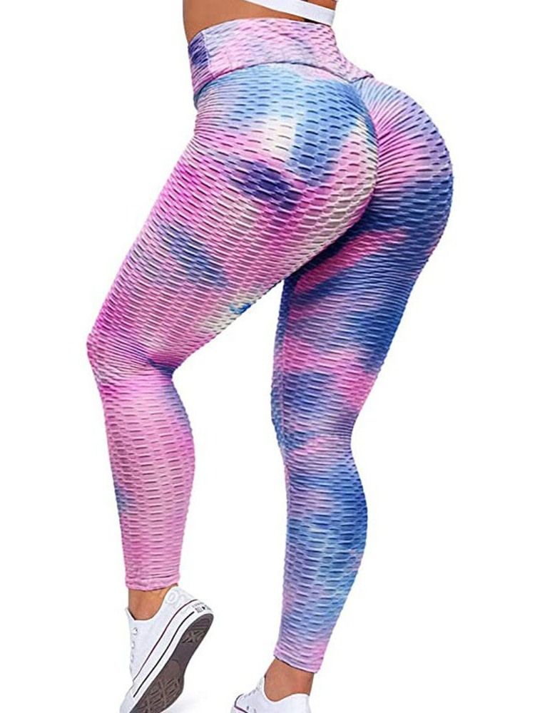 Kvinners Polyester Hurtigtørrende Kvinnelig Høy Midje Yogabukser Tiktok Leggings