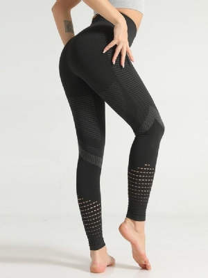 Kvinners Solide Lappeteppe Nylon Anti-svette Full Lengde Yogabukser Høy Midje Tiktok-leggings