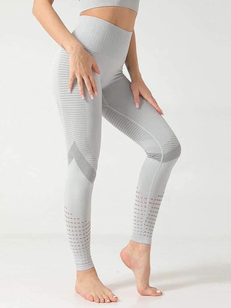 Kvinners Solide Lappeteppe Nylon Anti-svette Full Lengde Yogabukser Høy Midje Tiktok-leggings