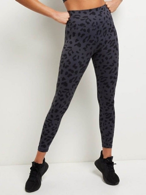 Leopard Bomullsblandinger For Kvinner Rask Tørr Sommertennisbukser Yogabukser Tiktok Leggings Med Høy Midje