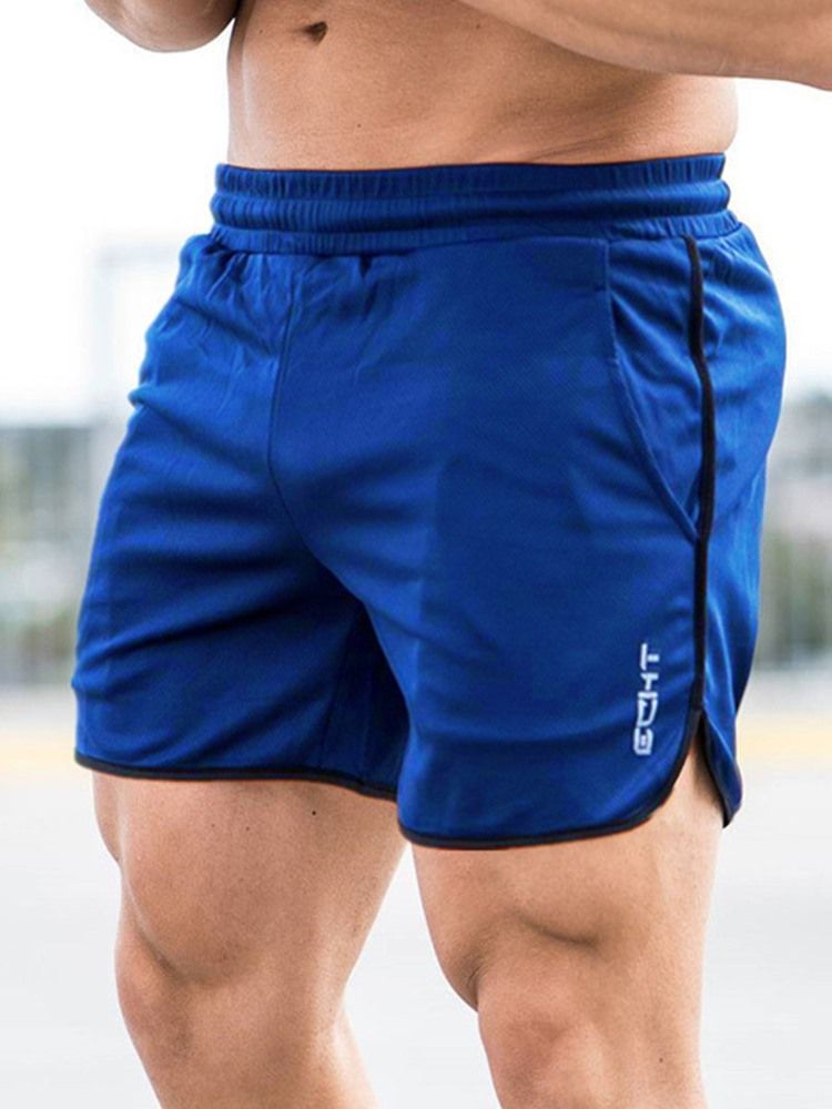 Men Letter Shorts Running Sports Pants