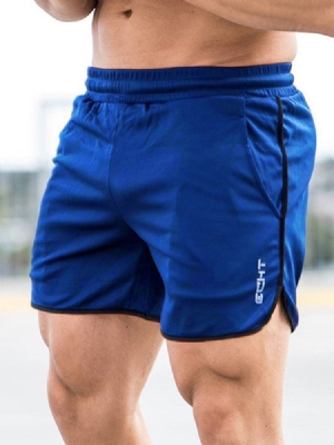 Men Letter Shorts Running Sports Pants