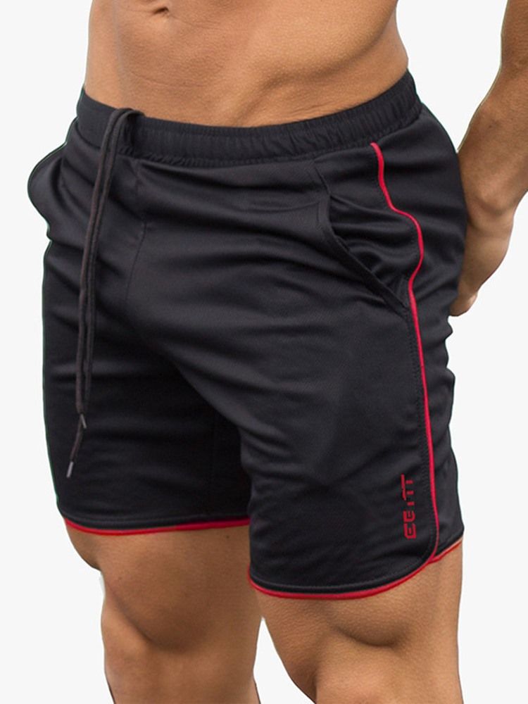 Men Letter Shorts Running Sports Pants