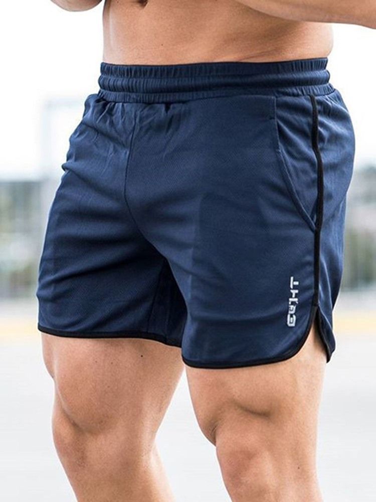 Men Letter Shorts Running Sports Pants