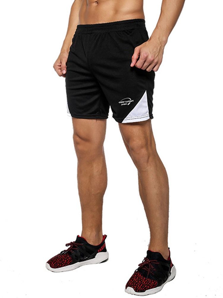 Menn Color Block Shorts Patchwork Sportsbukser