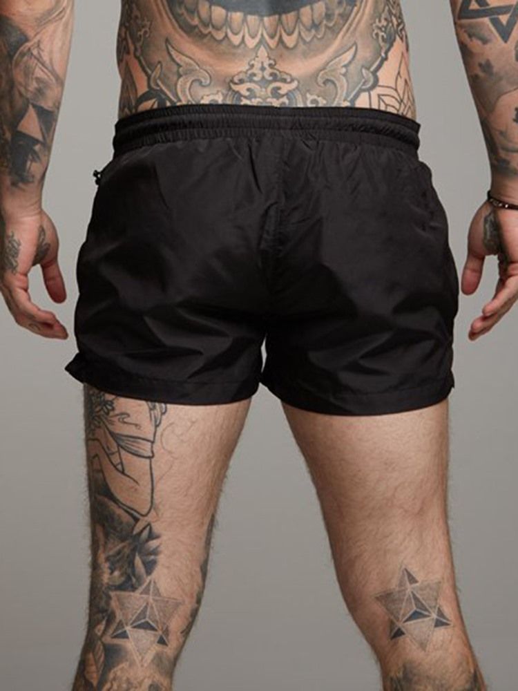 Menn Quick Dry Letter Shorts Sportsbukser