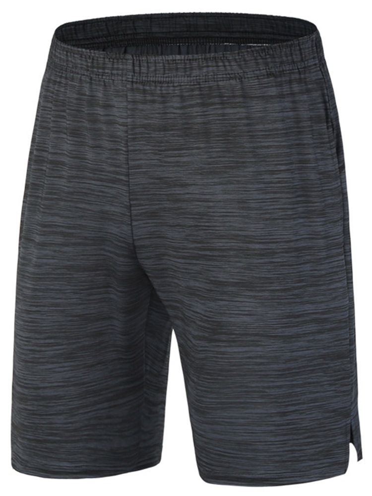 Menn Solid Anti-shrink Sports Shorts Løpebukse