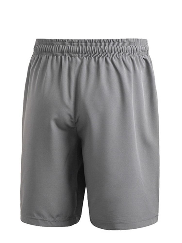 Menn Solid Quick Dry Basketball Shorts Sportsbukser