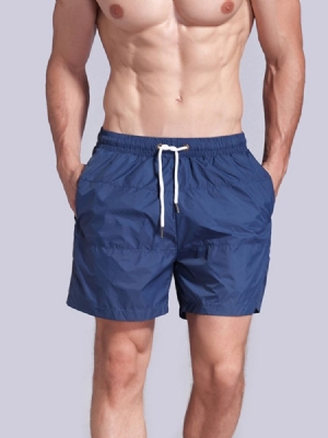 Menn Solid Quick Dry Shorts Basketball Gym Sportsbukser