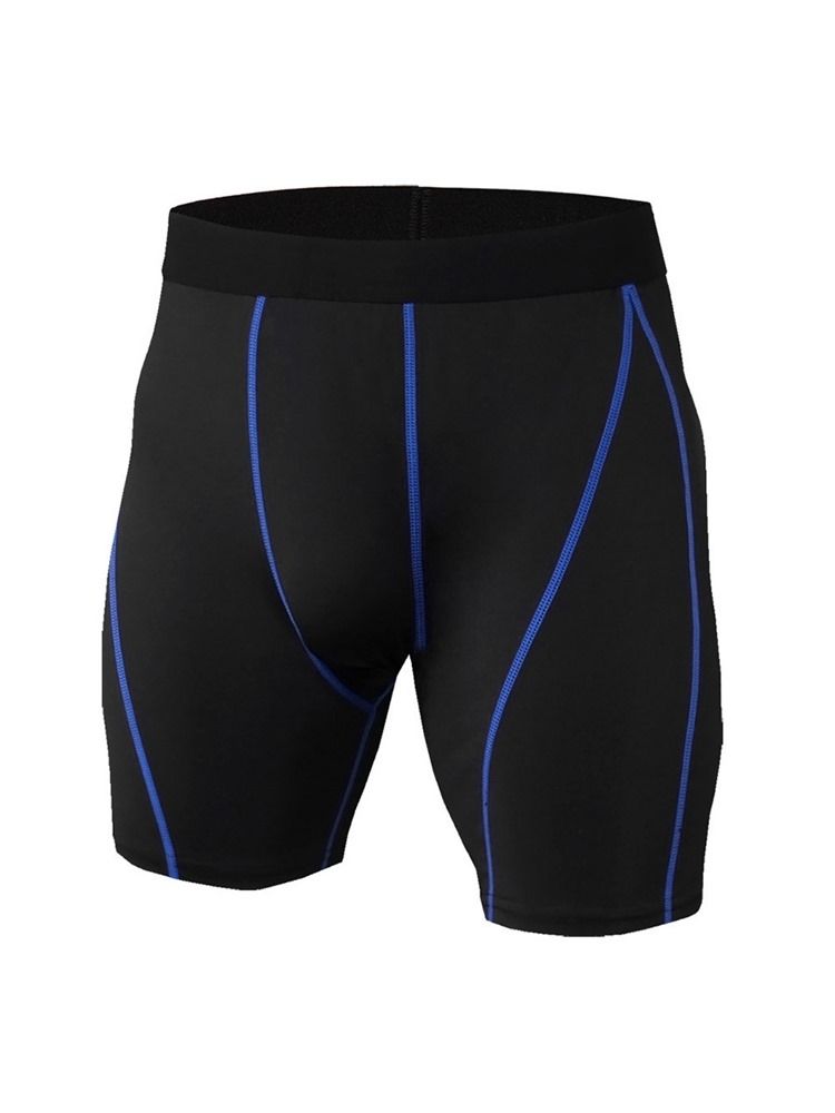 Menns Color Block Stripe Anti-sweat Running Shorts