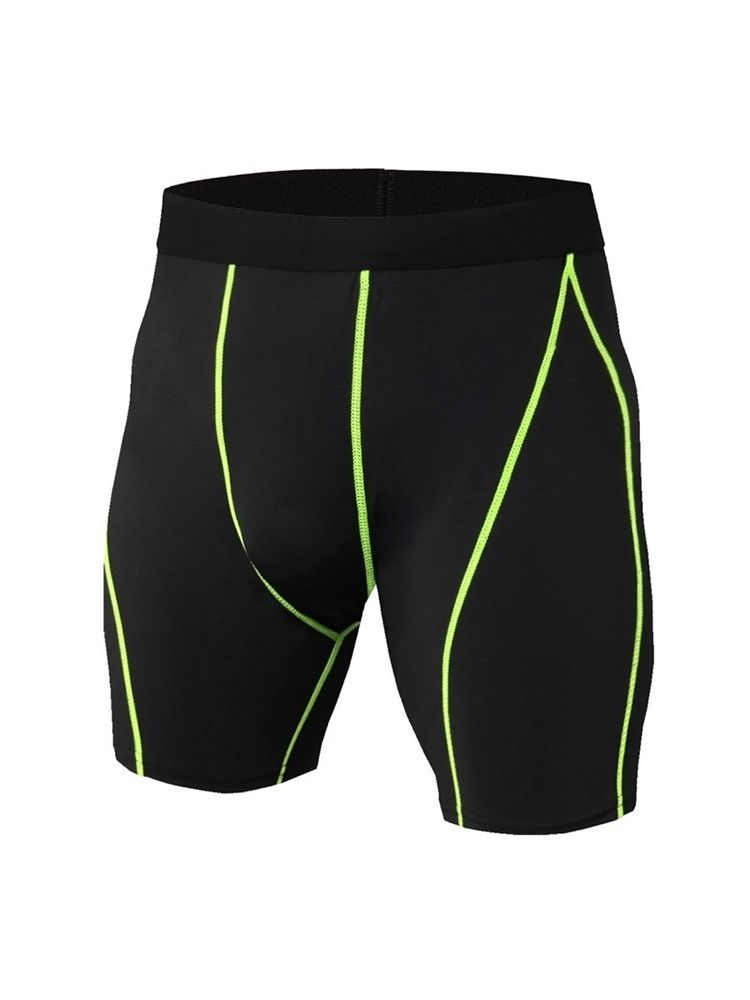 Menns Color Block Stripe Anti-sweat Running Shorts