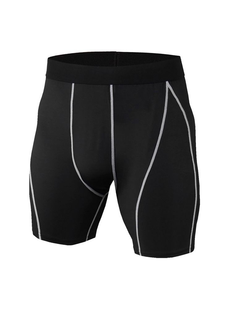 Menns Color Block Stripe Anti-sweat Running Shorts