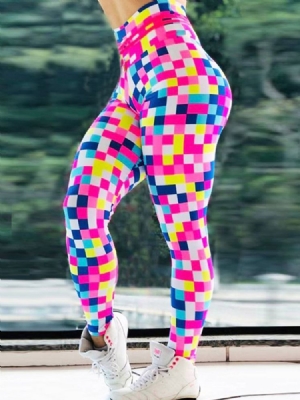 Mosaikktrykk Pustende Høy Midje Leggings Til Kvinner Yoga Bukser Høy Midje Tiktok Leggings