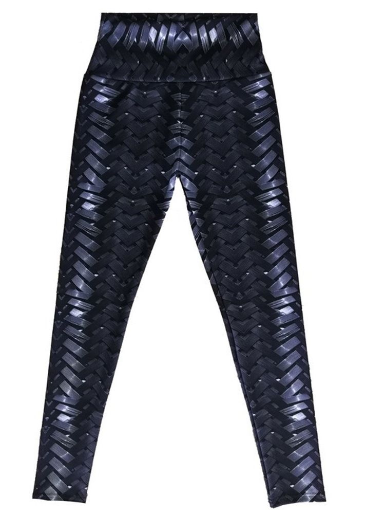 Solid Weave Print Dame Yoga Pants High Waist Tiktok Leggings