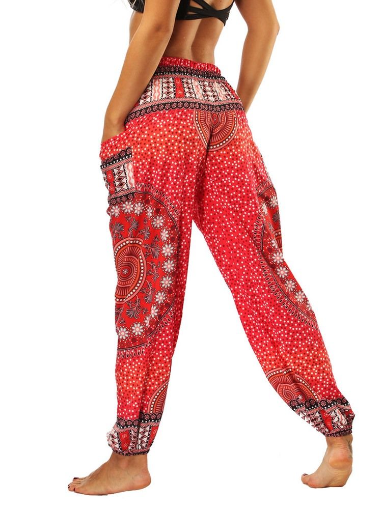 Women Print Geometric Loose Dance Yoga Pants