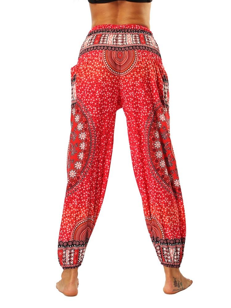 Women Print Geometric Loose Dance Yoga Pants