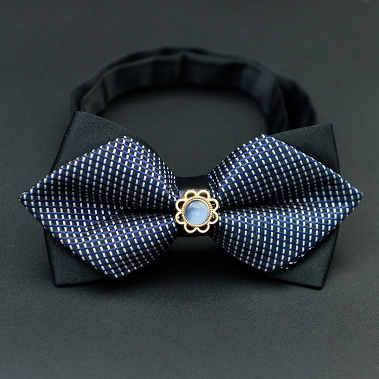 Herre Plaid Floral Bow Tie