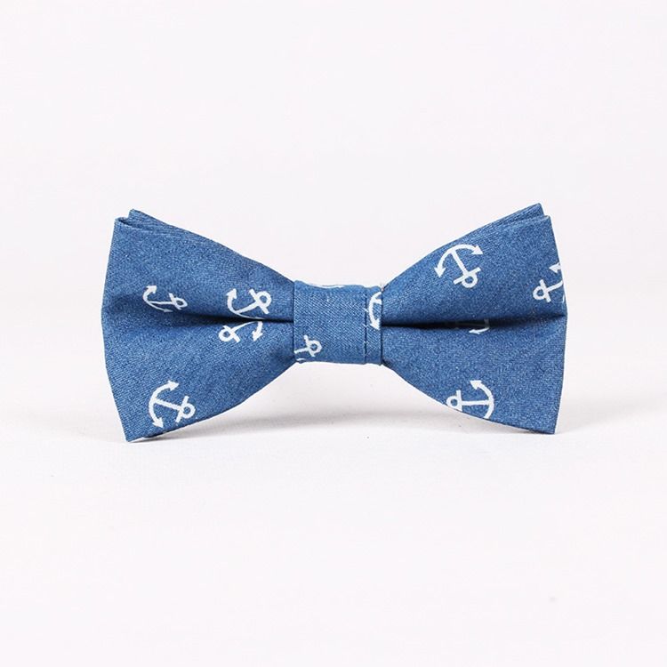 Retro Style Denim Bowtie For Menn