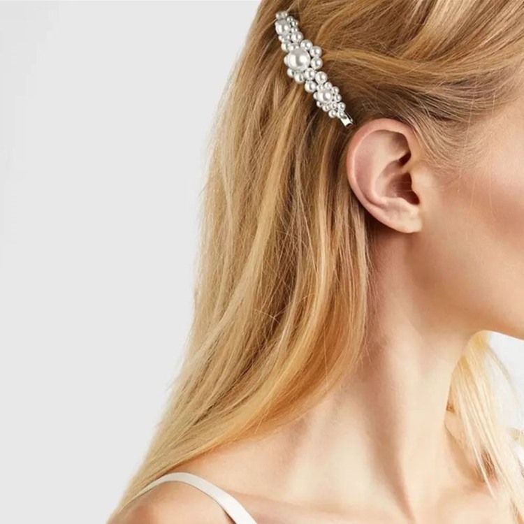 Barrette Pearl Hair Accessories For Kvinner