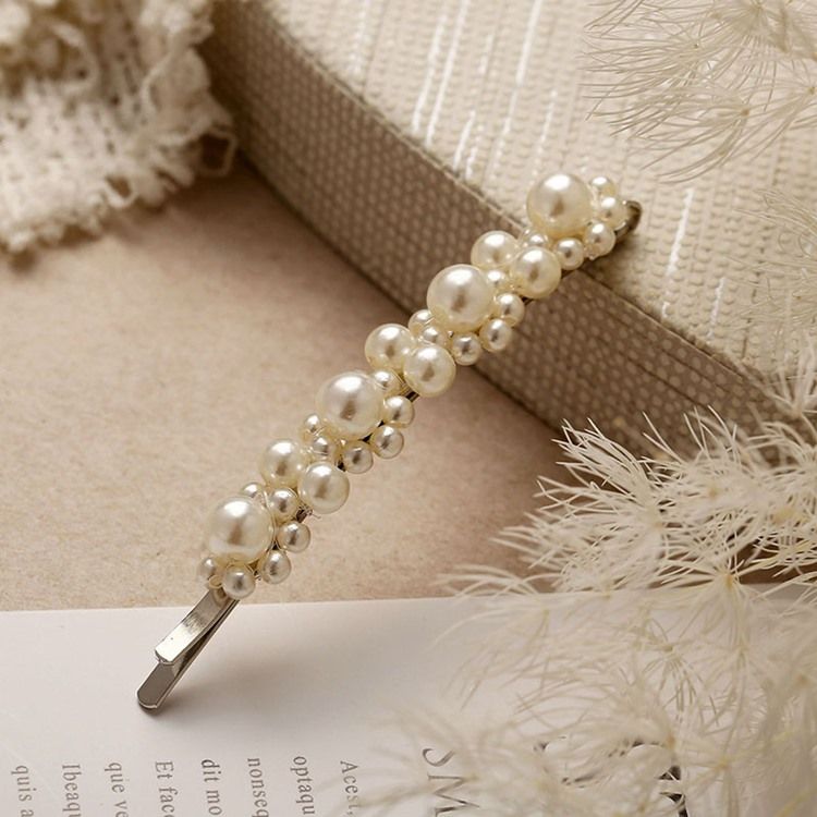 Barrette Pearl Hair Accessories For Kvinner