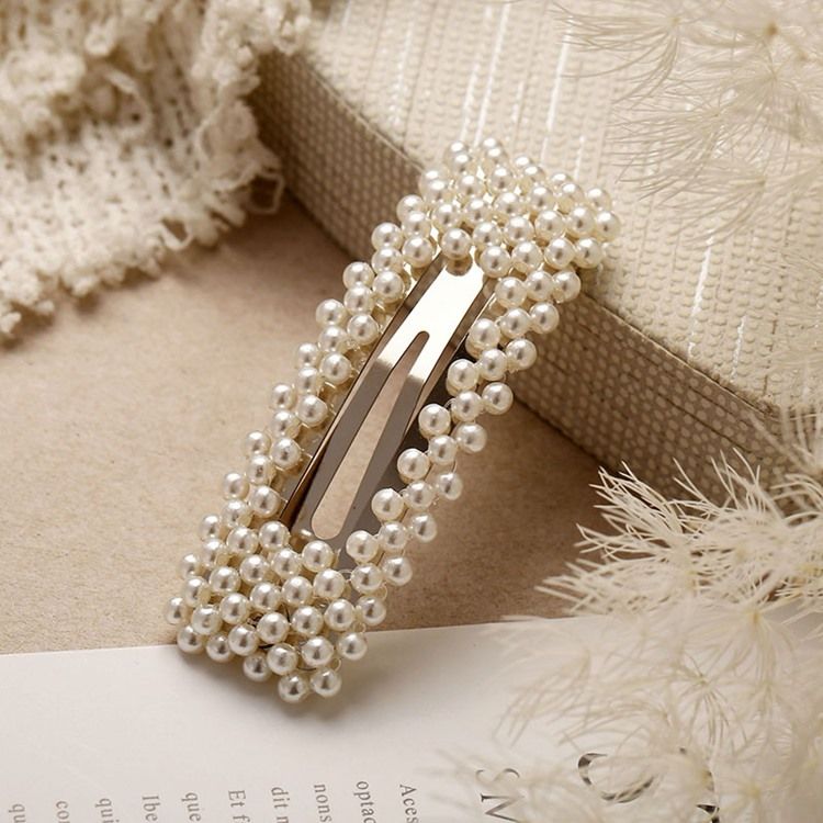 Barrette Pearl Hair Accessories For Kvinner