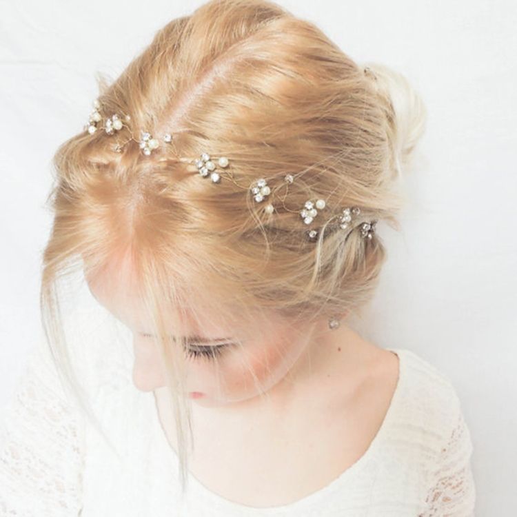 Sparkling Imitation Pearl Rhinestone Dame Hair Accessories