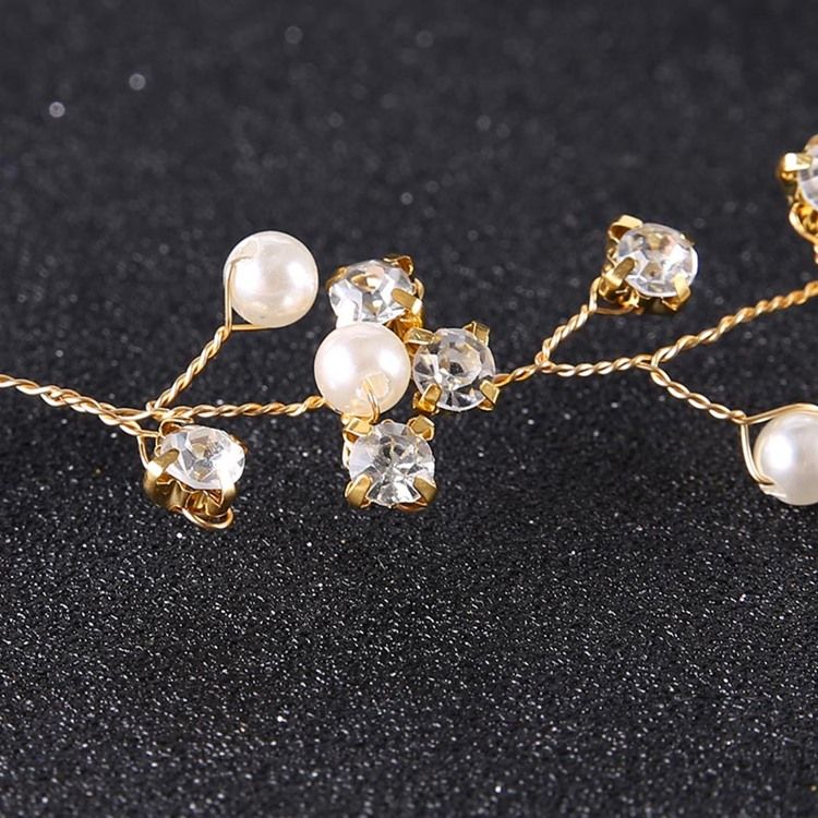 Sparkling Imitation Pearl Rhinestone Dame Hair Accessories