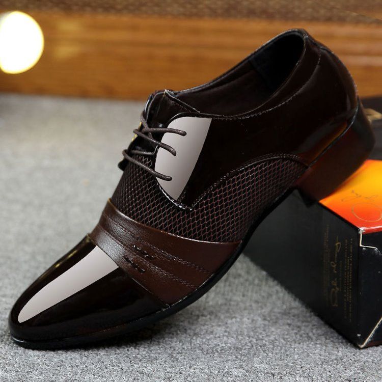 Lace-up Low-cut Upper Oxfords For Menn