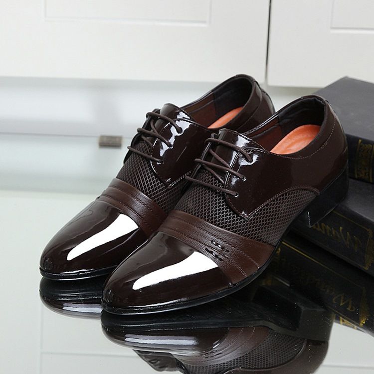 Lace-up Low-cut Upper Oxfords For Menn