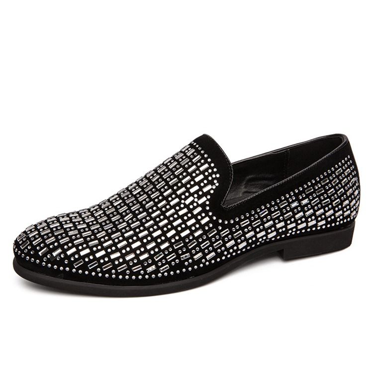 Low-cut Upper Slip-on Round Toe Oxfords For Menn