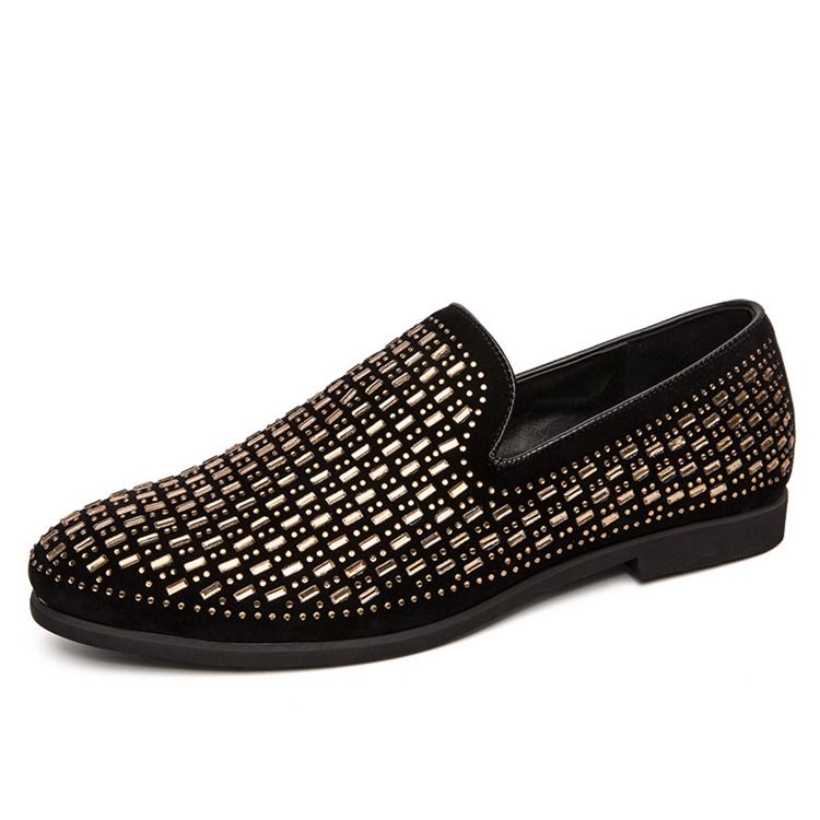 Low-cut Upper Slip-on Round Toe Oxfords For Menn