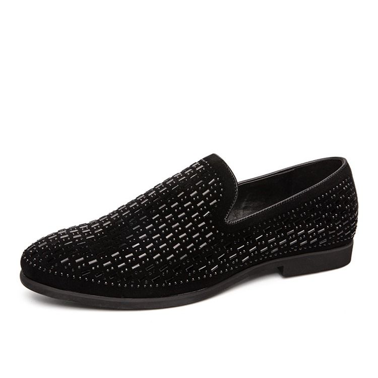 Low-cut Upper Slip-on Round Toe Oxfords For Menn